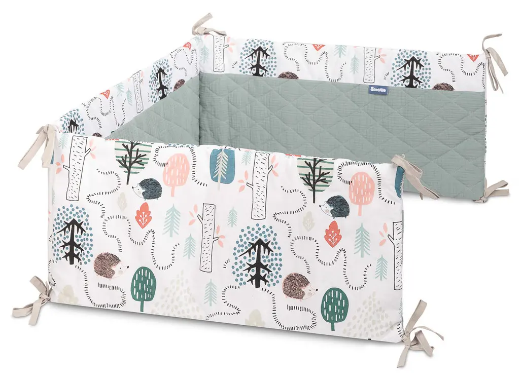 Sensillo Sengekant til sprinkelseng 120x60cm &ndash; Pinnsvin, Smaragd