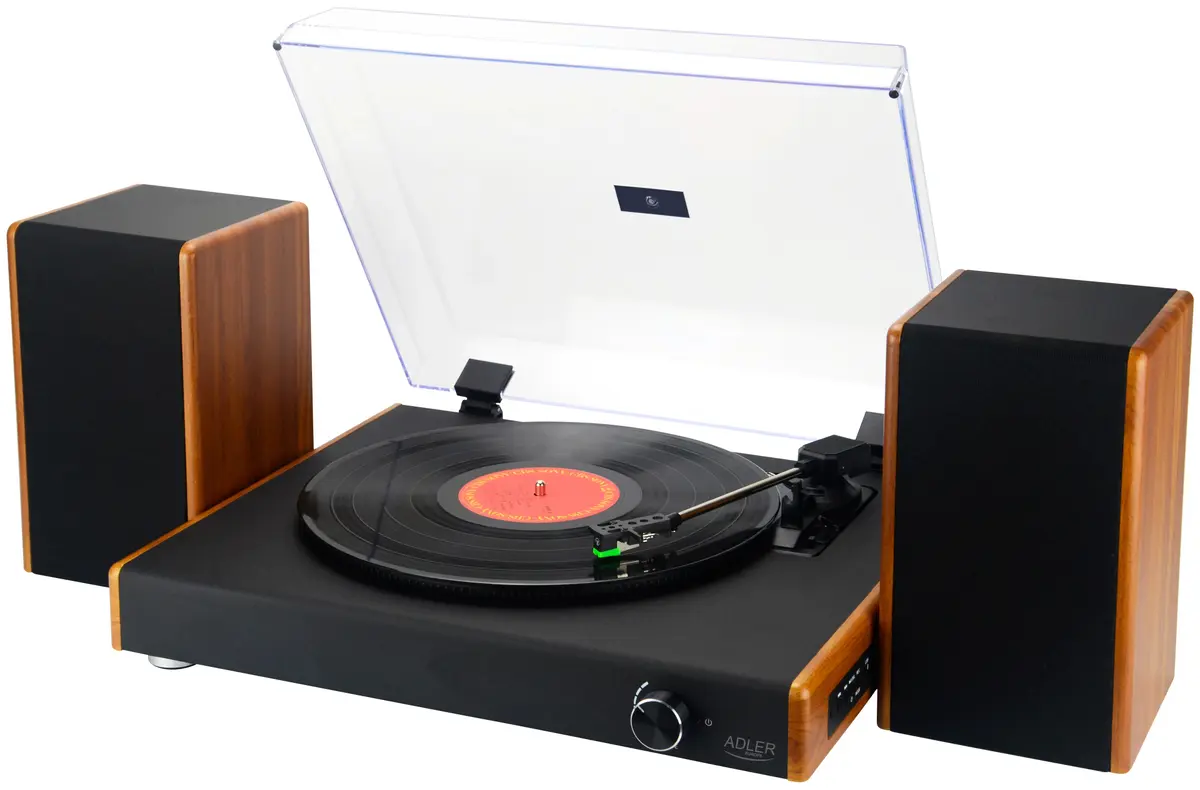 Adler AD 1915 Platespiller - USB-A, Bluetooth - Sort/Tre