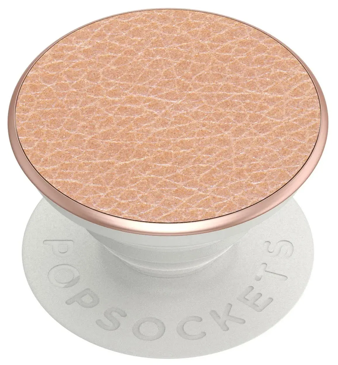 PopSockets PopGrip Mobilholder - Vegansk Skinn - Roségull
