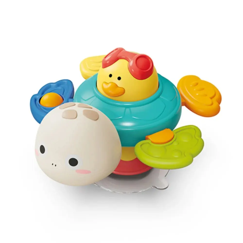 BabyOno Sensorisk skilpaddeleke med sugekopp - 15x10x12 cm, BPA-fri, rangle og bitering (6+ mnd)