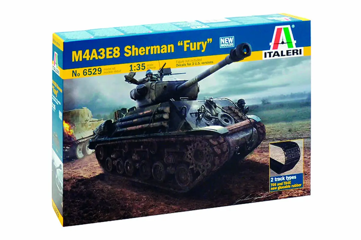 Italeri 6529 M4A3E8 Sherman Militærkjøretøy Byggesett - 1:35