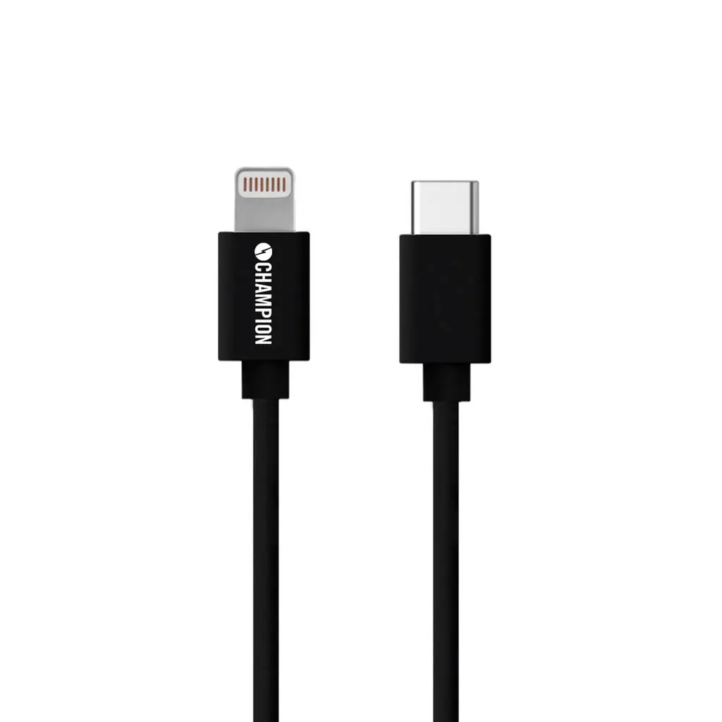 Champion USB-C til Lightning-kabel 1m (MFi) - Svart