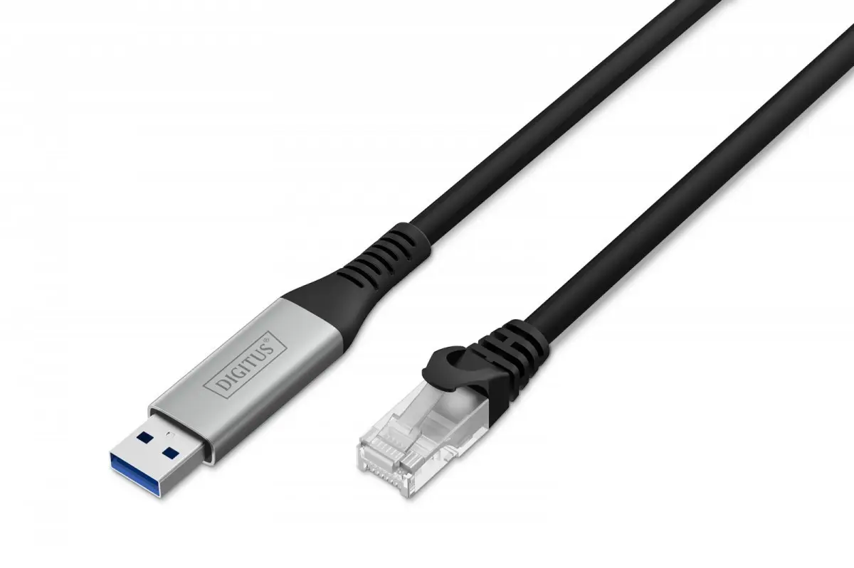 Digitus AK-300600-050-S USB-A til RJ45 Kabel - USB 3.2, Ethernet - 5m