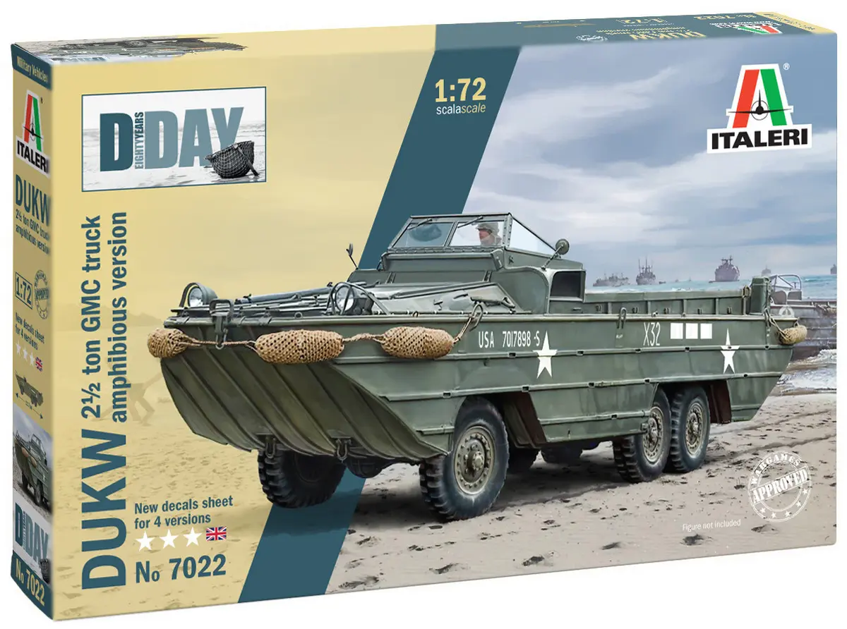 Italeri 510007022 DUKW Amfibiekjøretøy Byggesett - 1:72