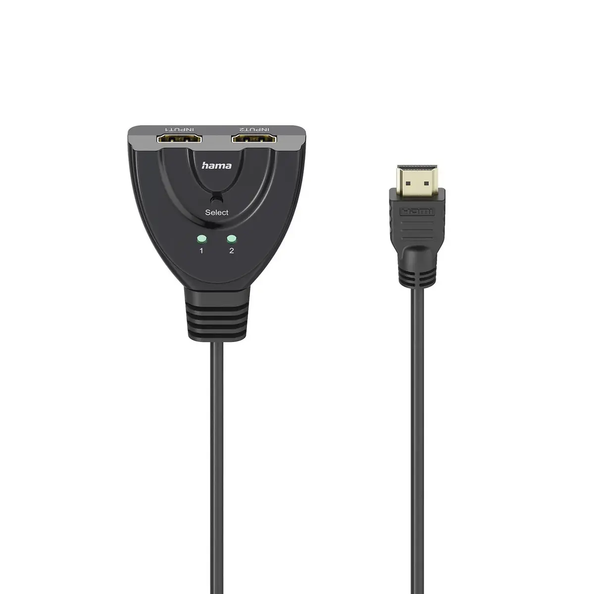 Hama GmbH 205323 HDMI-bryterkabel - 4K, 2x1 - Svart