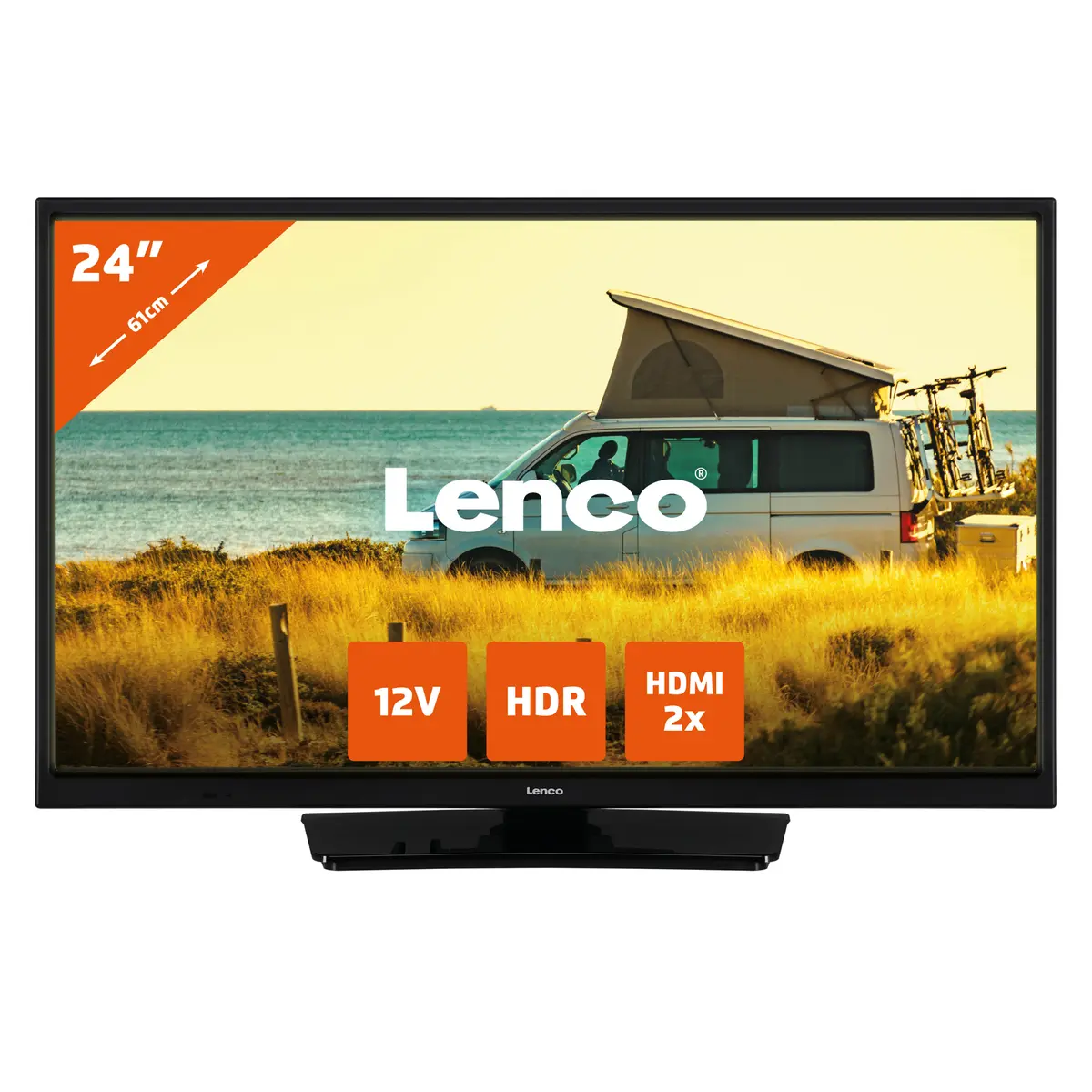 Lenco LED-2423 TV - 24", HD LED, DVB-T2/C/S2, 12V