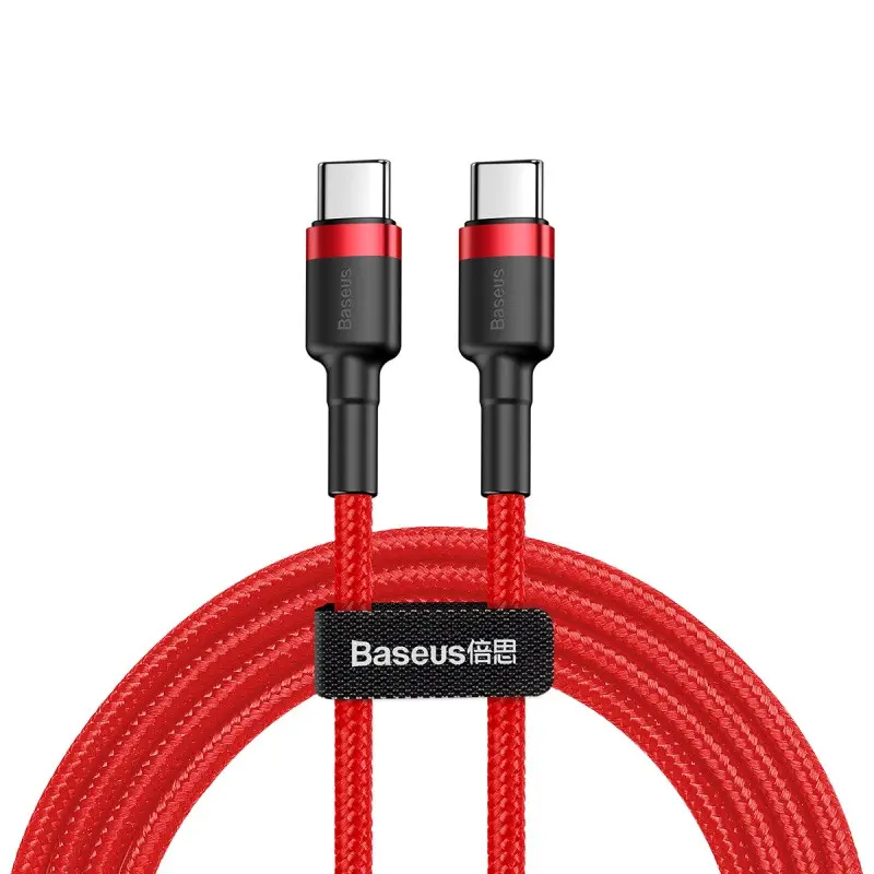 Baseus Cafule USB-C-kabel 60W, rød – 1m