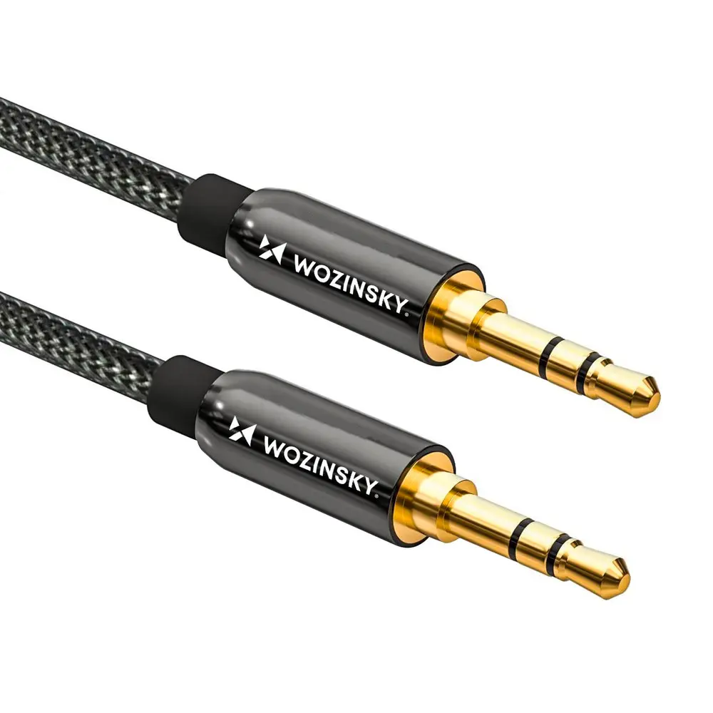 Wozinsky Universal 3,5mm Minijack-kabel - 1,5m - Svart