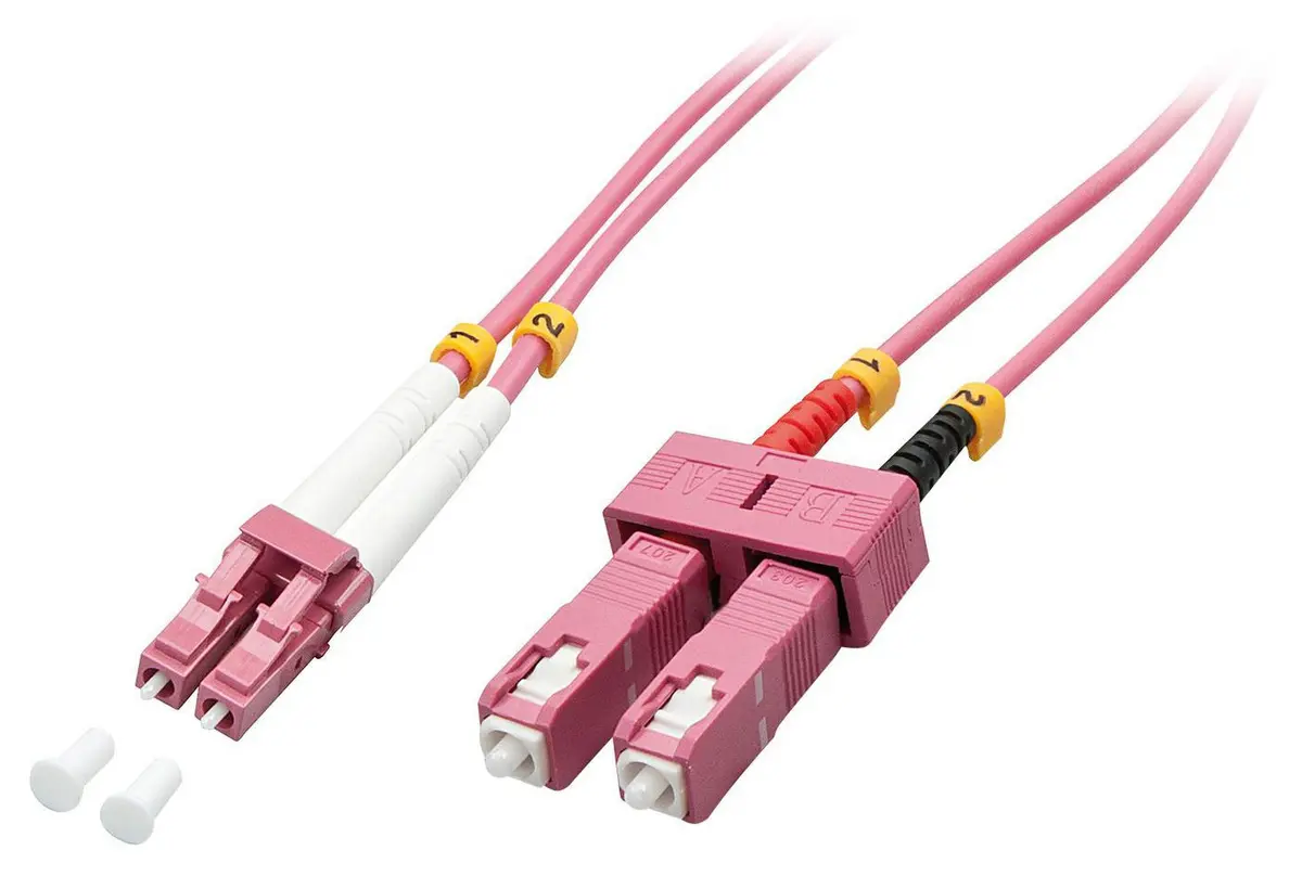 Lindy Electronics LC til SC Patchkabel - OM4, Duplex - 2m