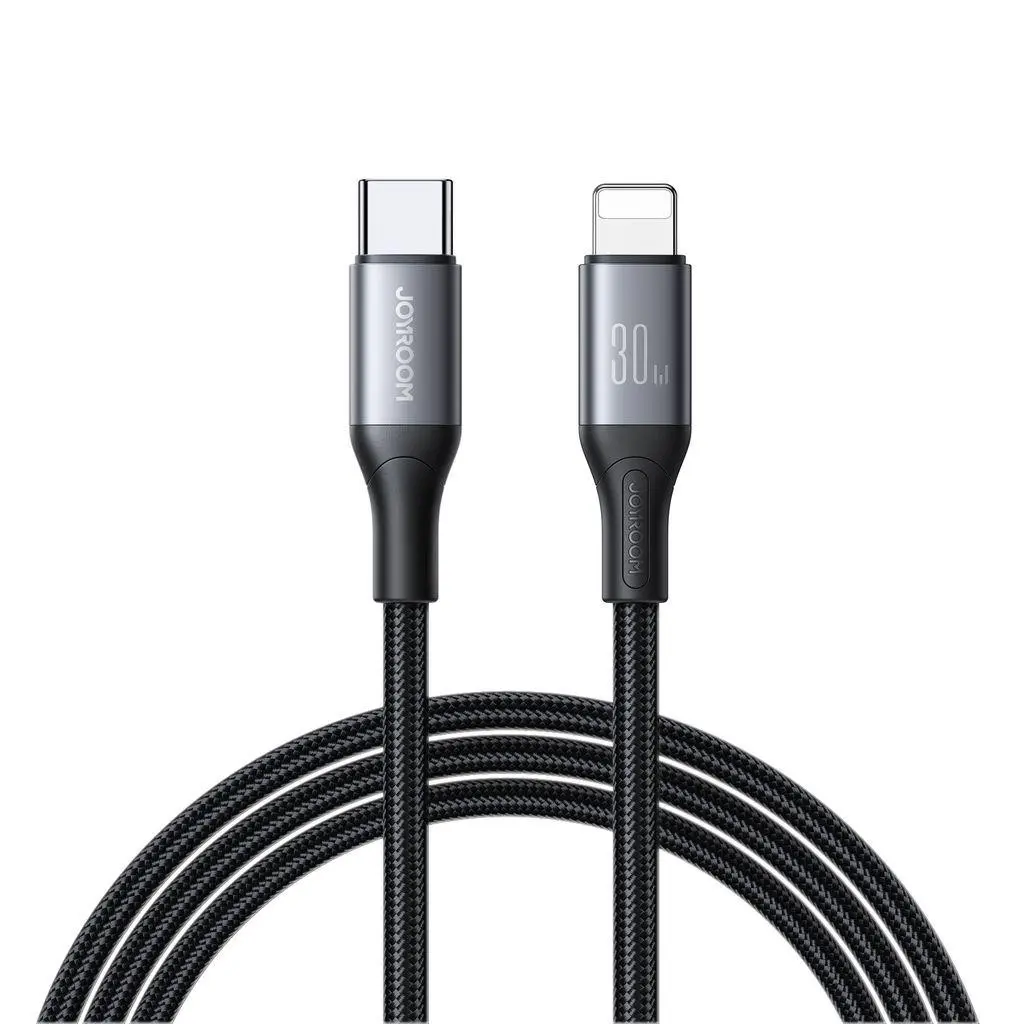 Joyroom Flash Series USB-C til Lightning-kabel, 30W, 1m - Svart