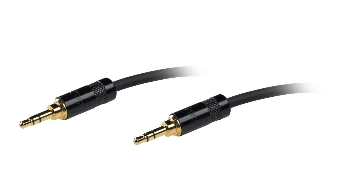 Fujtech 3.5mm TS til 3.5mm TS patchkabel - Svart - 1m