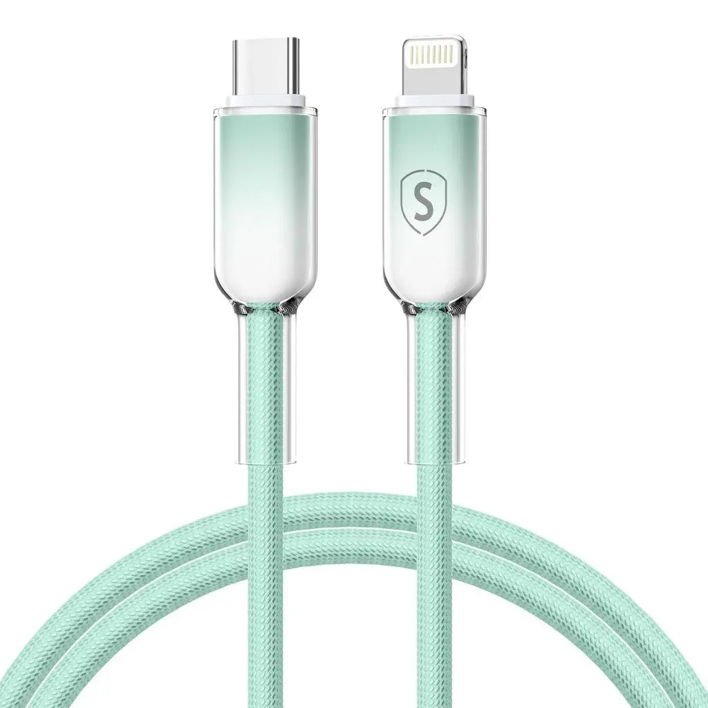 SiGN Dynamic Series USB-C til Lightning-kabel - 2.4A, 1m - Grønn