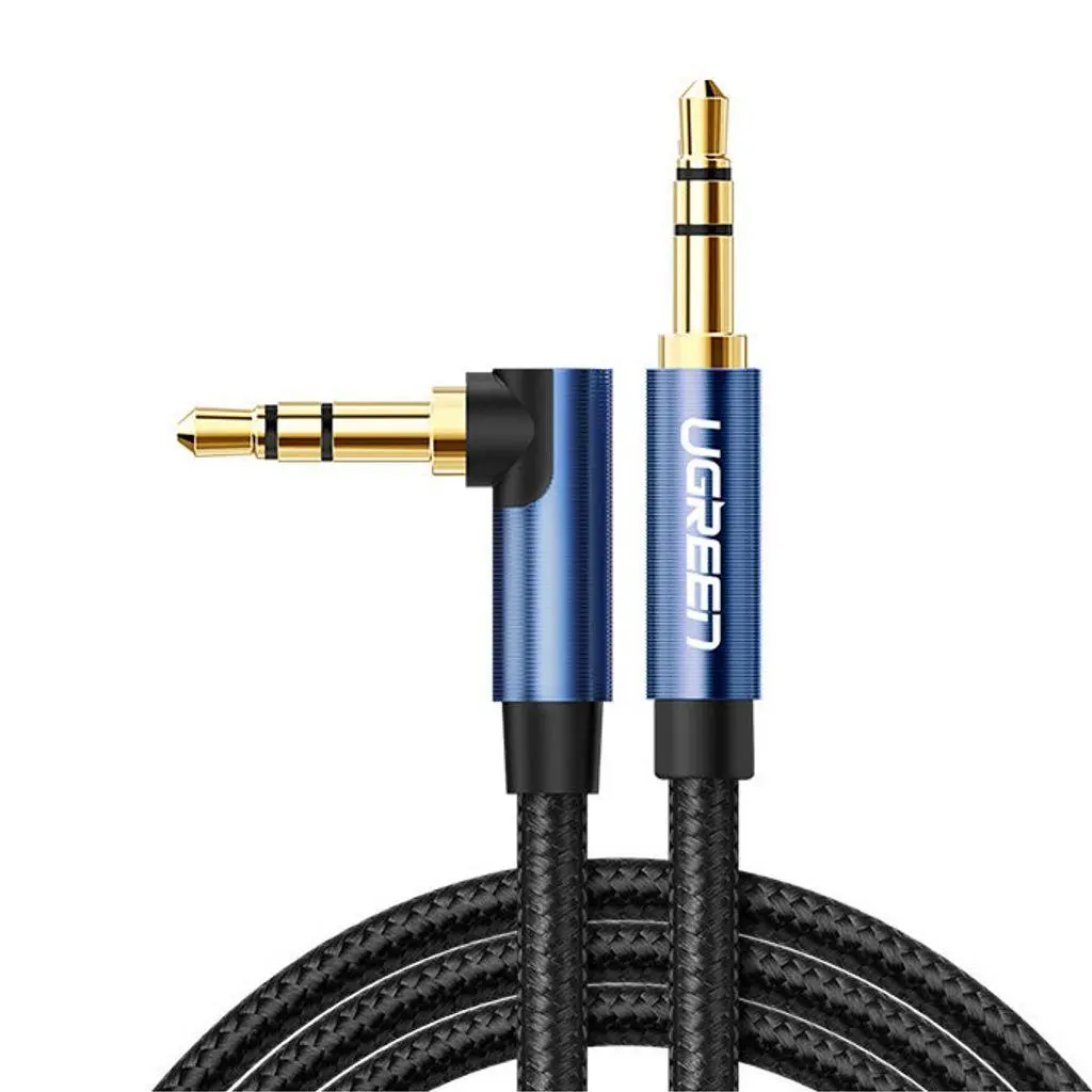 Ugreen vinklet 3.5mm minijack-kabel 1m - Blå