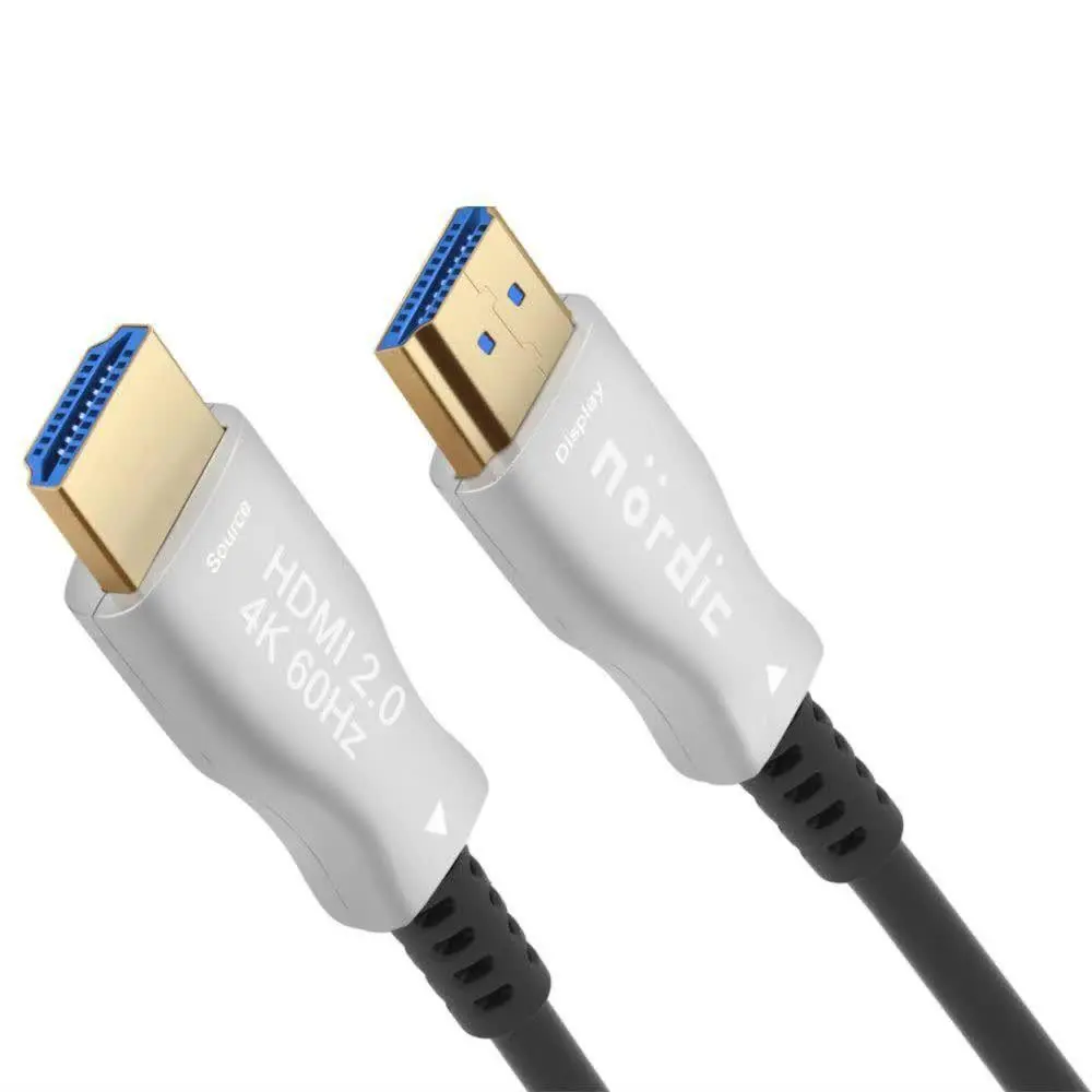 Nördic HDMI 2.0-kabel – Aktiv AOC fiber, 4K@60Hz – 7,5 meter