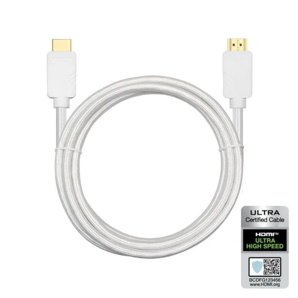 Nördic Ultra High Speed HDMI 2.1-kabel – 8K@60Hz, 4K@120Hz, 48Gbps, Dynamic HDR, Gullbelagt – 2m