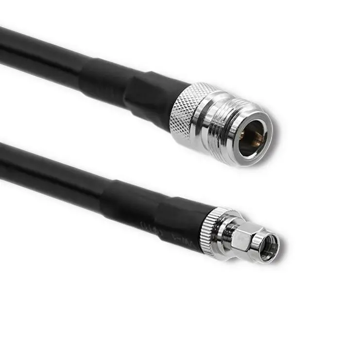 Qoltec LMR400 Koaksialkabel - N Hun til RP-SMA Hann - 5m