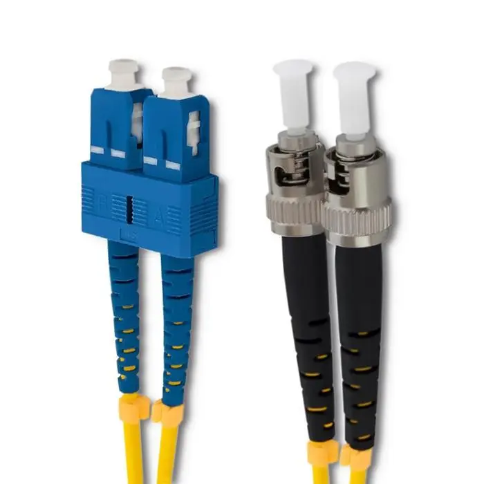 Qoltec 54060 Fiberoptisk patchkabel - SC/UPC til ST/UPC, singlemode, G652D, duplex - 2m