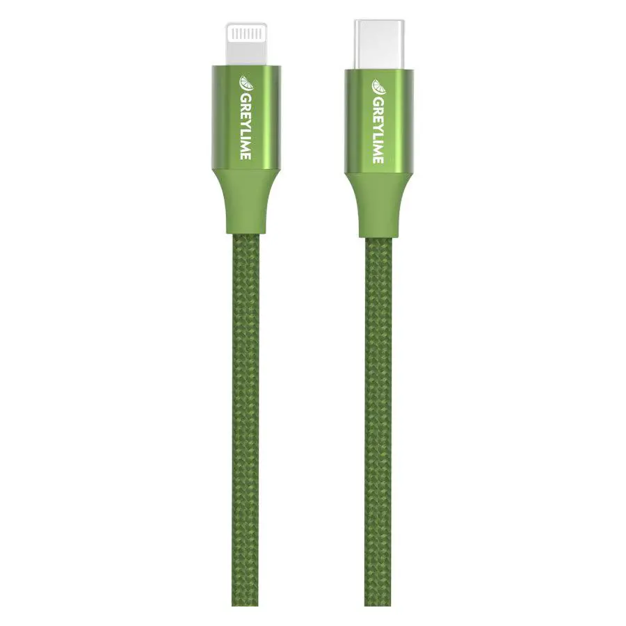 GreyLime USB-C til Lightning-kabel 1m (MFi) Grønn
