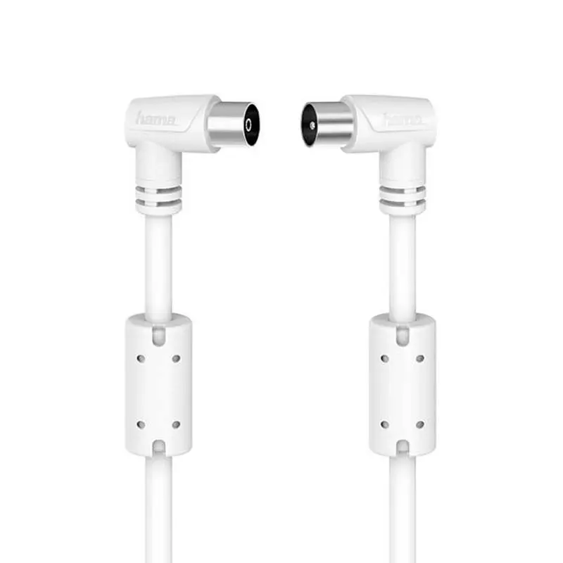 Hama GmbH antennekabel coax vinklet - 1,5 m (90dB skjerming) hvit