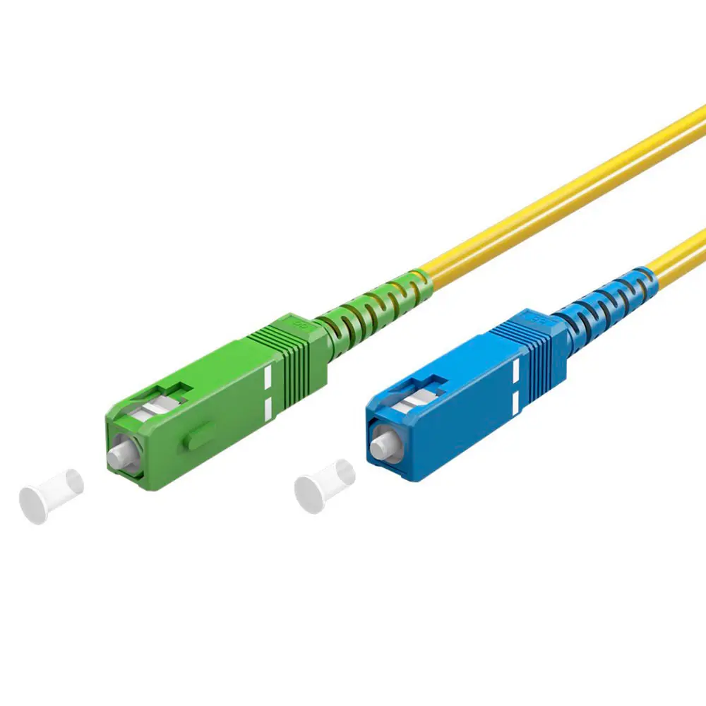 Goobay Fiberkabel 9/125 OS2 30m (SC-APC/SC-UPC) Simplex – Gul