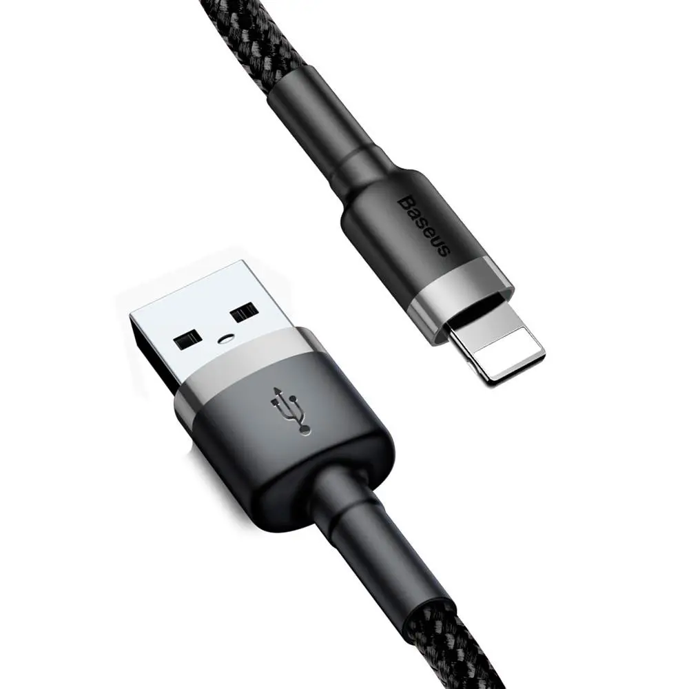 Baseus Cafule Lightning til USB-A Kabel 1,5A - 2m (Grå/Svart)
