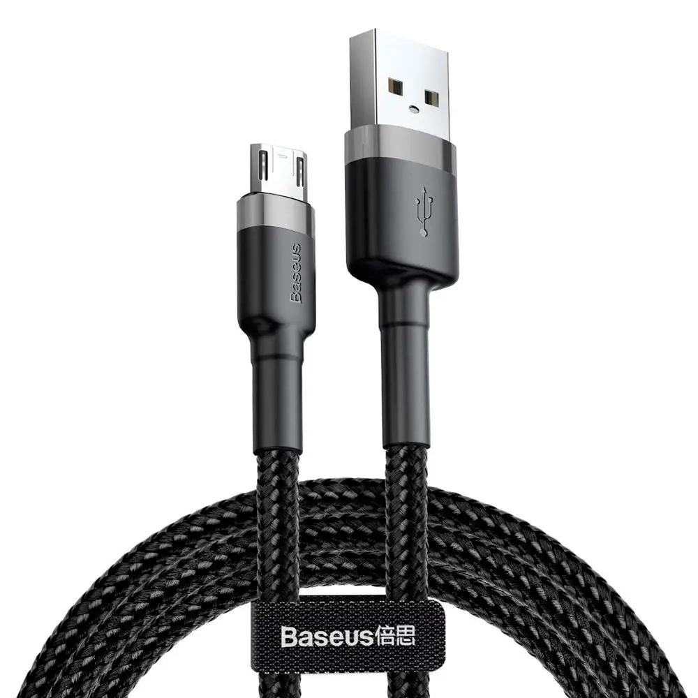 Baseus Cafule microUSB til USB-A kabel 1,5A - 2m (Grå/Svart)
