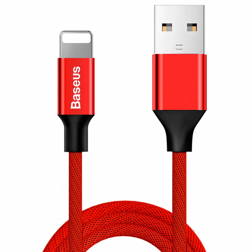 Baseus Yiven Lightning til USB-A kabel 2A – 1,8m (rød)