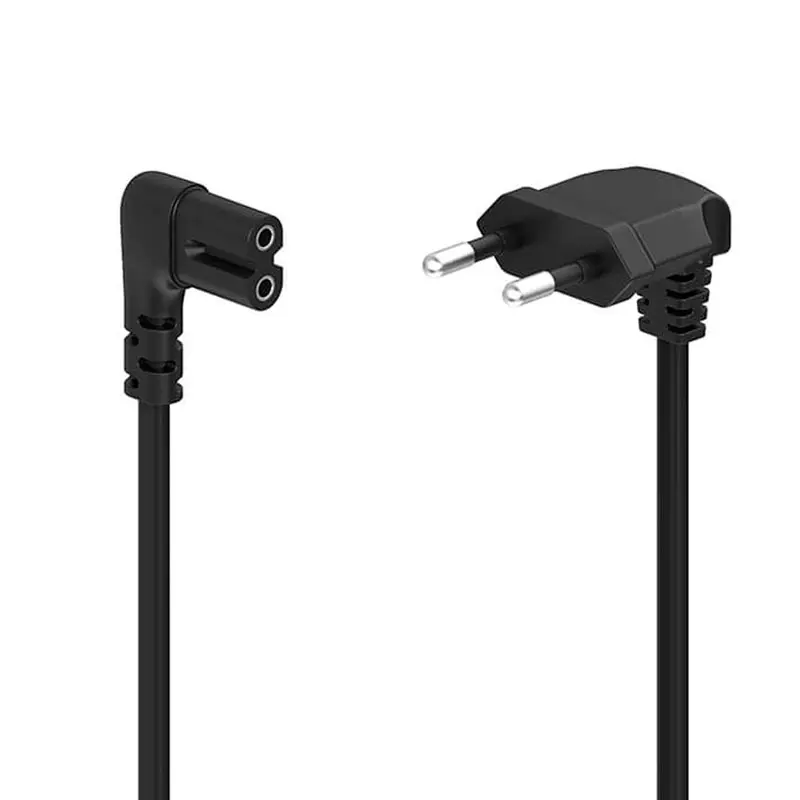 Hama GmbH Double nut kabel med vinkel, 3 m - Svart