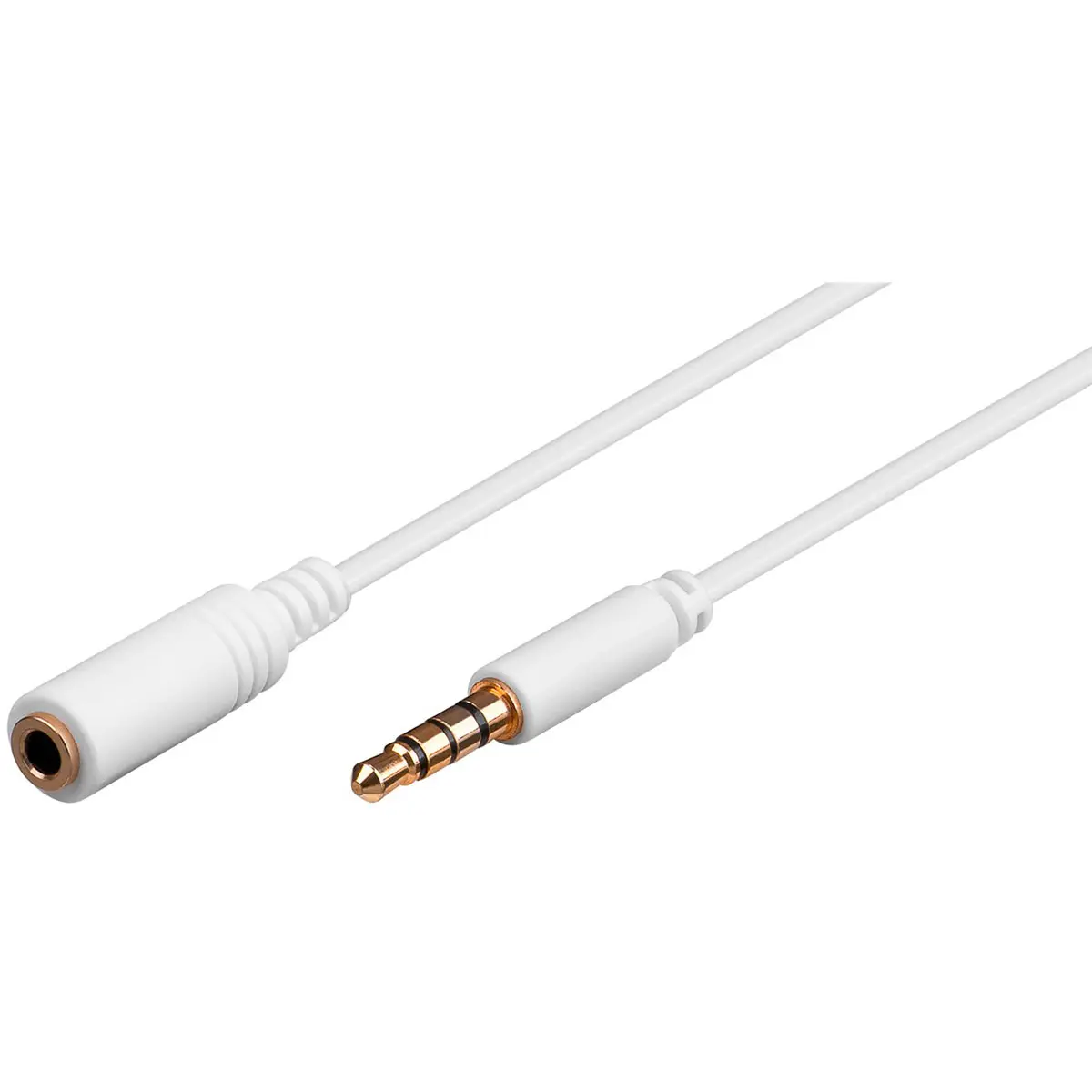 Goobay 3-polet minijack forlengelseskabel (hvit) 5 m