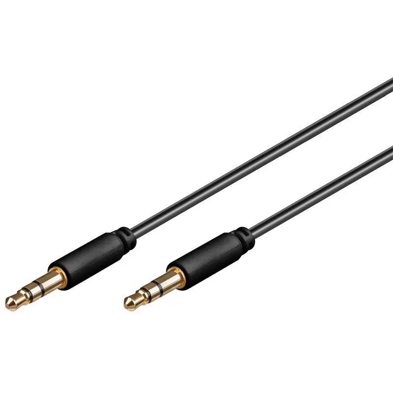 Goobay Minijack kabel Super Slim - 3m (Svart)