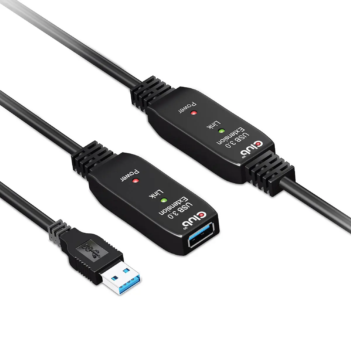 Club 3D Aktiv USB-A forlengelseskabel - 10m (USB-A hunn/USB-A hann)