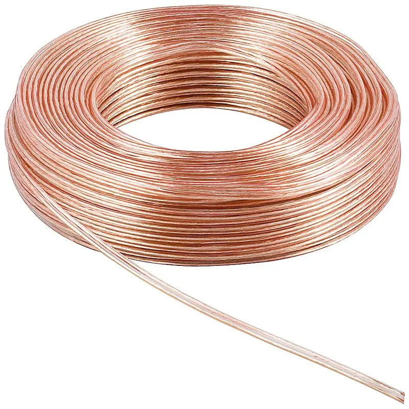 Goobay Høyttalerkabel 2x0,75 mm² OFC - 100m (Gjennomsiktig)