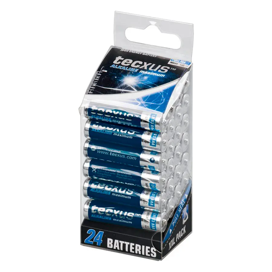 Tecxus AAA Alkaline batterier - 24 stk
