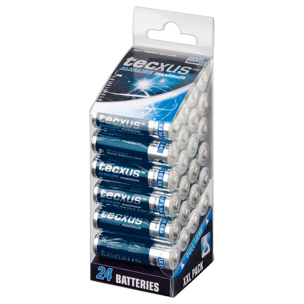 Tecxus AA Alkaline-batterier, 24-pakning
