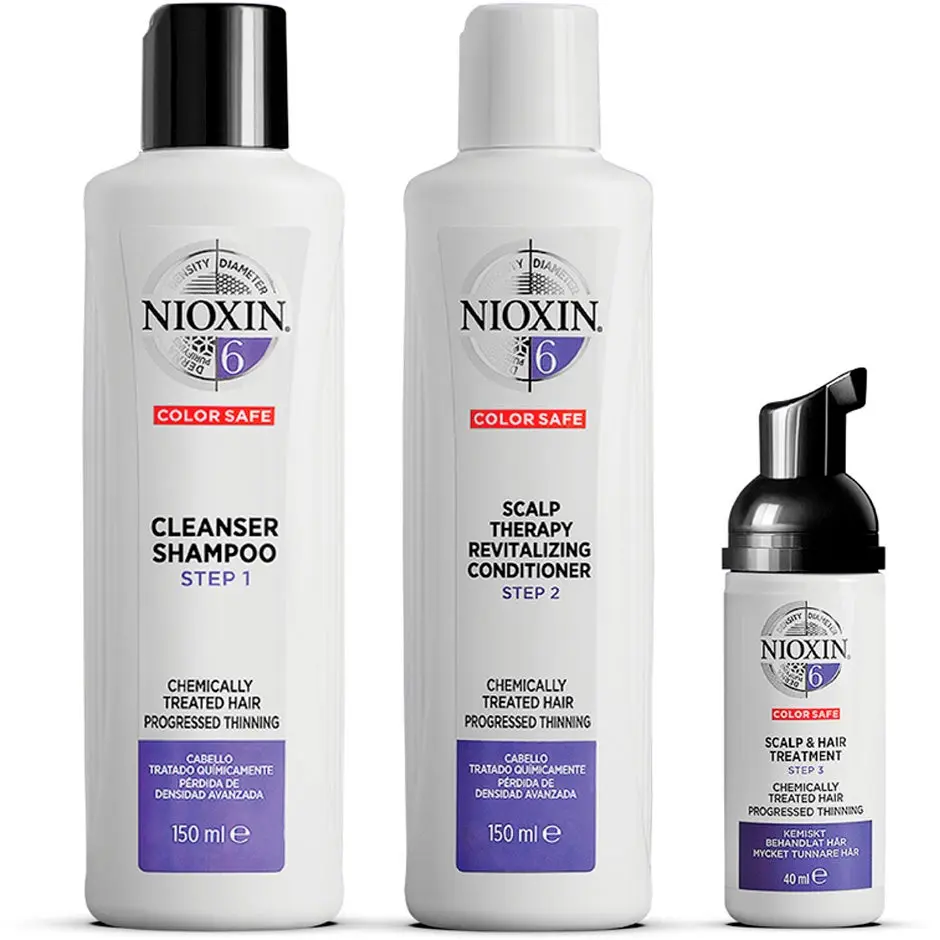Nioxin Trial Kit System 6 Cleanser + Scalp Revitalizer + Scalp & Hair Treatment 340 ml