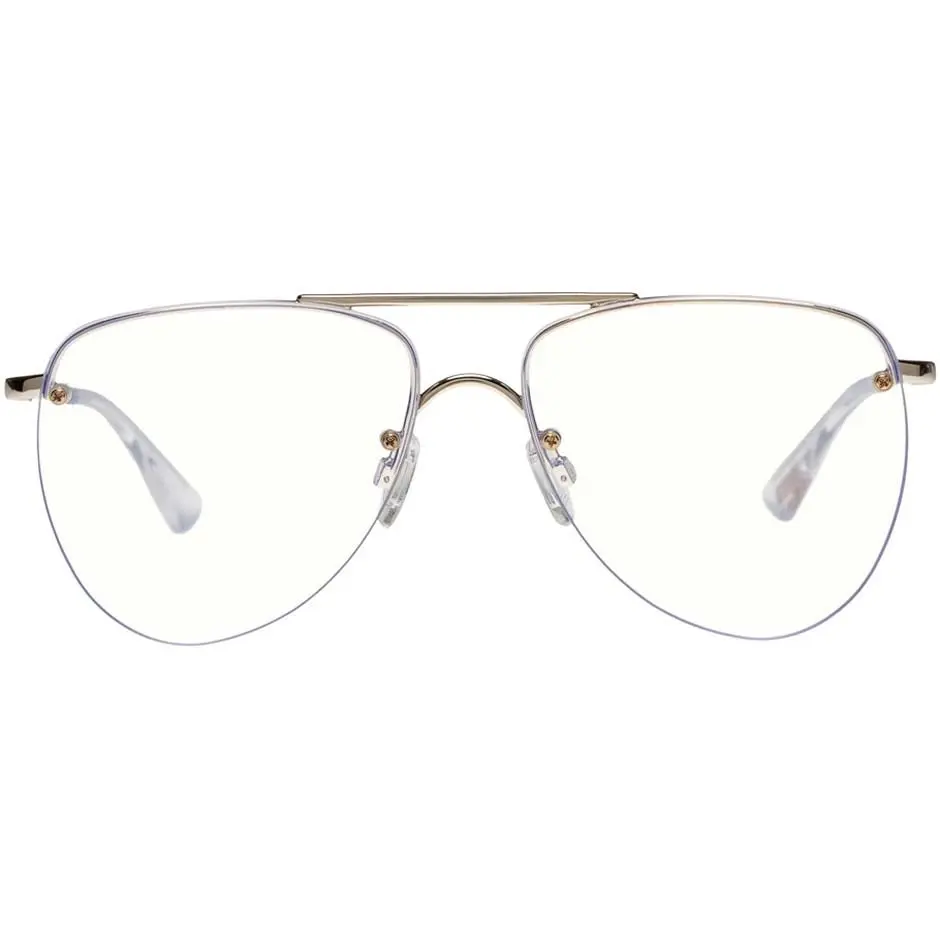 Le specs The Prince Blue Light Glasses Bright Gold W/Anti Blue Light Lens