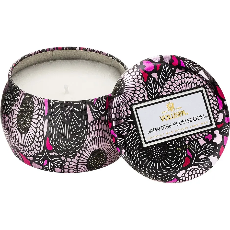Voluspa Japanese Plum Bloom Decorative Tin Candle 113 g