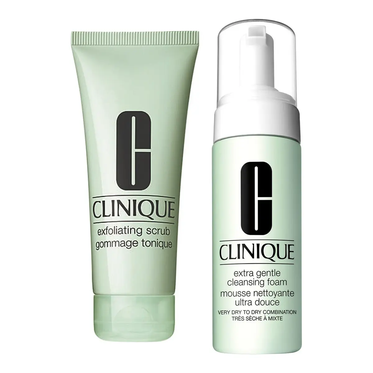 Clinique Gentle Cleanse & Exfoliate Set Cleansing Foam 125 ml & Exfoliating Scrub 100 ml 225 ml