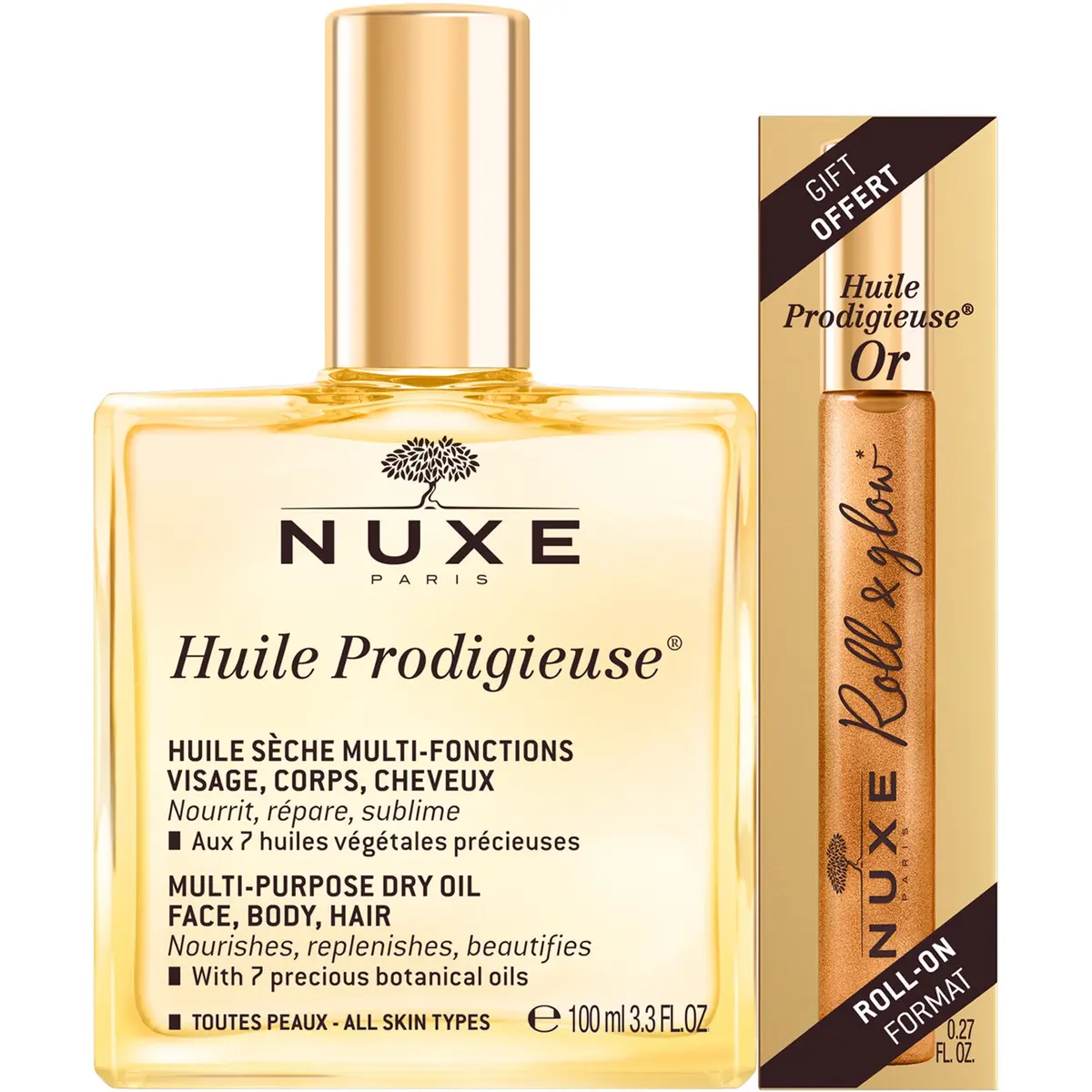 Nuxe Huile Prodigieuse Multipurpose Dry Oil & Roll-On Limited Edition 108 ml
