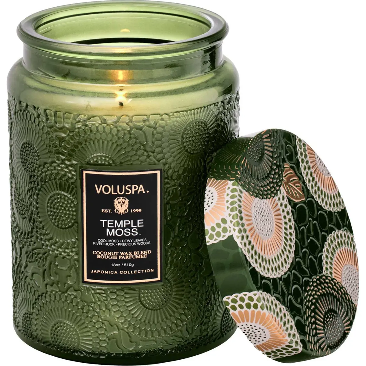 Voluspa Large Jar Candle Temple Moss (100 H)