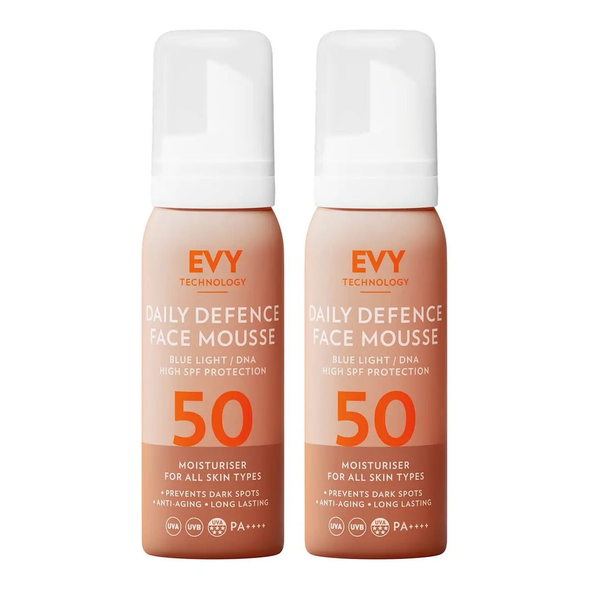 EVY Technology Daily Defence Face Mousse Duo SPF50