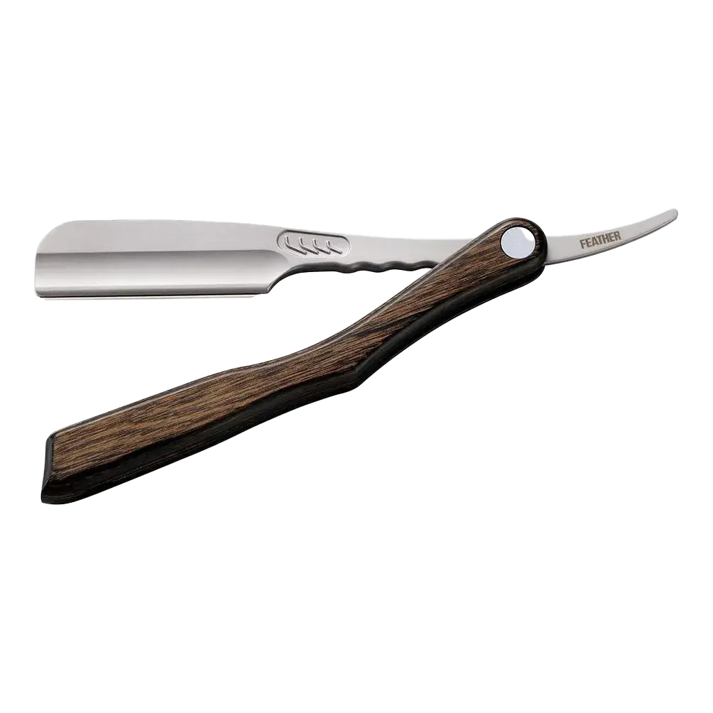 Feather Artist Club SS barberkniv med treskaft