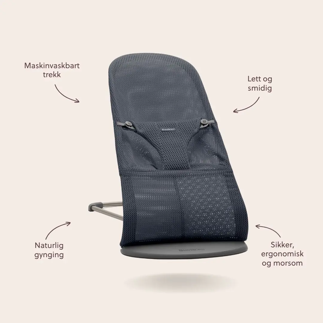 Bliss vippestol i 3D mesh, anthracite