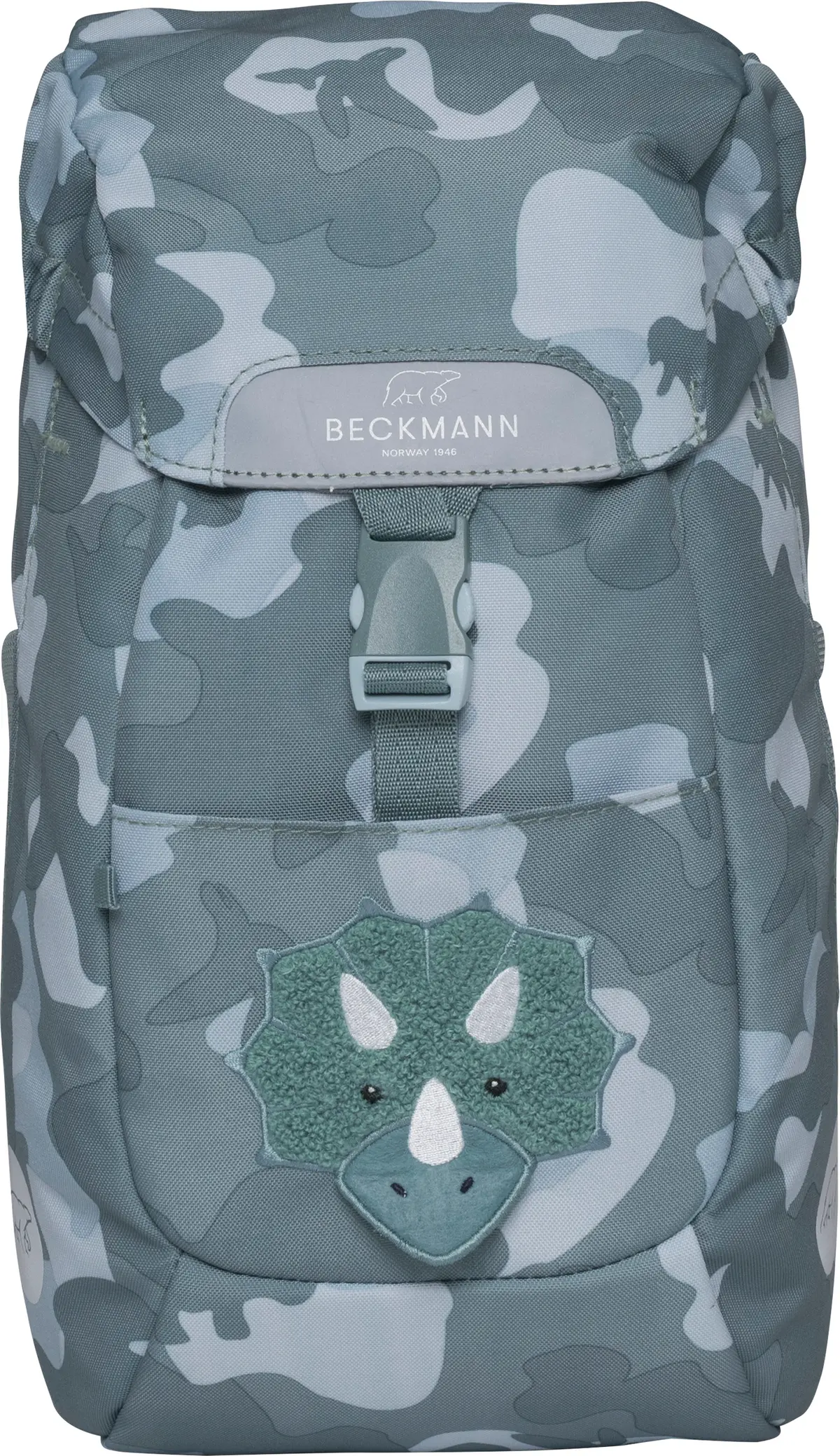 Barnehagesekk 12 l, green, dinosaur