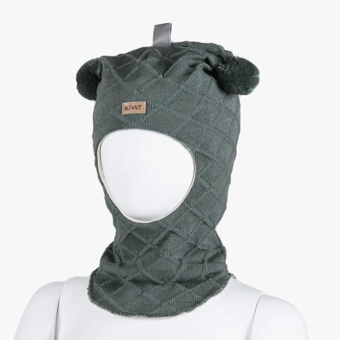 Kivat ull balaclava, mossgreen
