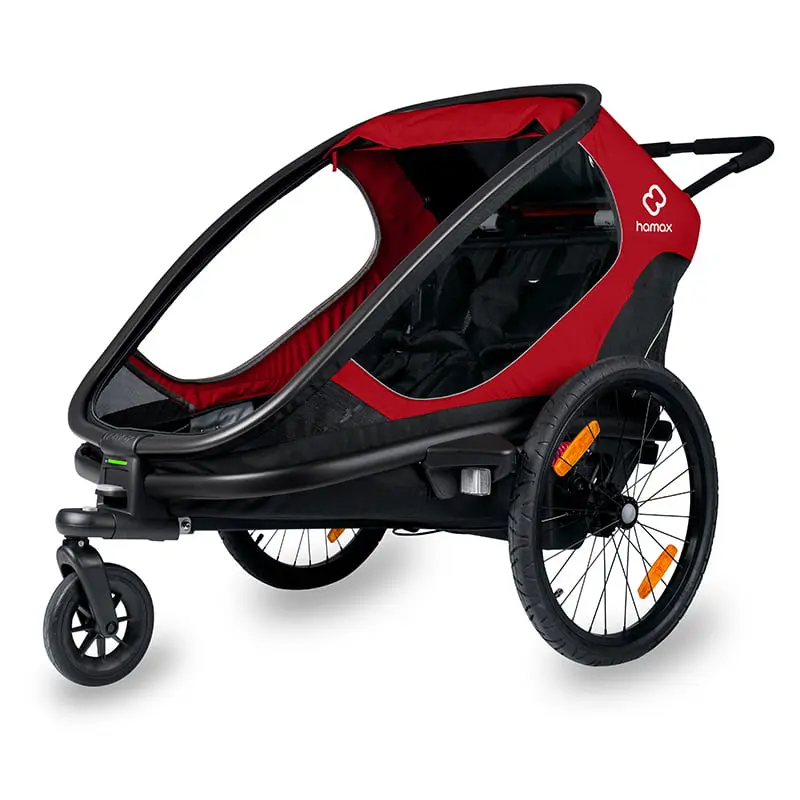 Hamax Outback sykkelvogn – 4-i-1, redblack