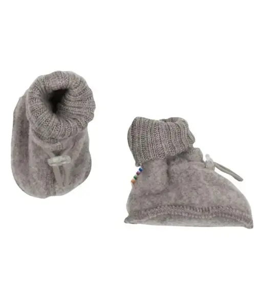 Joha ullfleece babytøfler, beige