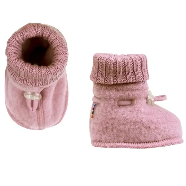 Joha ullfleece babytøfler, rose