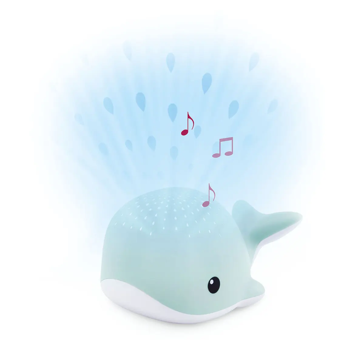 Wally nattlampe med musikk, blue