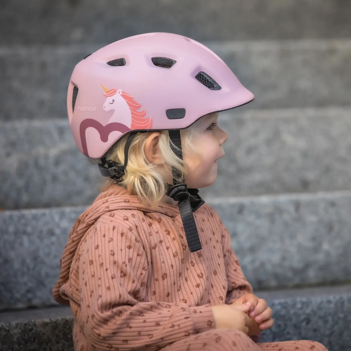 Thundercap sykkelhjelm, pinkunicorn
